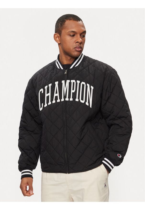 Champion Kurtka bomber 219897 Czarny Regular Fit. Kolor: czarny. Materiał: syntetyk