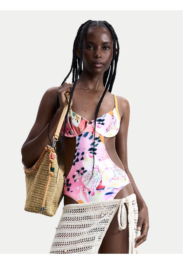 Desigual Strój kąpielowy Nasau 26SWMK17 Kolorowy. Materiał: syntetyk. Wzór: kolorowy