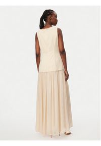 Rinascimento Sukienka wieczorowa CFC0020281002 Beżowy Slim Fit. Kolor: beżowy. Materiał: syntetyk. Styl: wizytowy #4