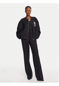 LOLA CASADEMUNT Spodnie materiałowe MF2514001 Granatowy Wide Leg. Kolor: niebieski. Materiał: wiskoza #5