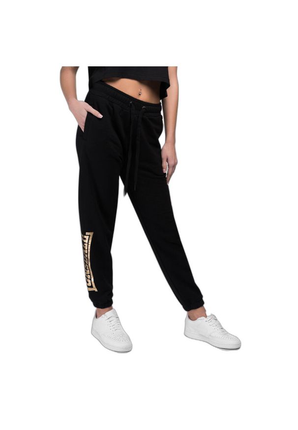 Damskie spodnie dresowe Lonsdale Kerrysdale. Kolor: żółty, czarny, wielokolorowy. Materiał: dresówka. Długość: długie