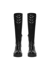 DeeZee Kozaki 9529A Czarny. Kolor: czarny. Materiał: materiał, syntetyk, skóra #7