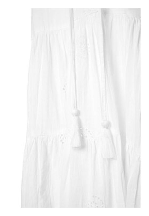 Seafolly Sukienka letnia Embroidery 54155 Biały Regular Fit. Kolor: biały. Materiał: bawełna. Sezon: lato