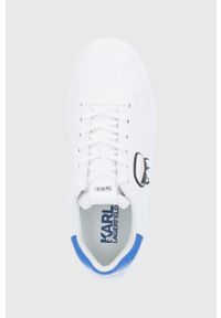 Karl Lagerfeld - Buty skórzane. Nosek buta: okrągły. Zapięcie: sznurówki. Kolor: biały. Materiał: skóra #2