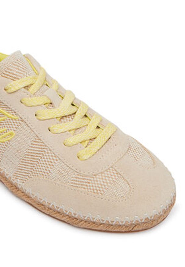 TOMMY HILFIGER - Tommy Hilfiger Espadryle Woven Logo Embroidery FW0FW09108 Beżowy. Kolor: beżowy. Materiał: materiał