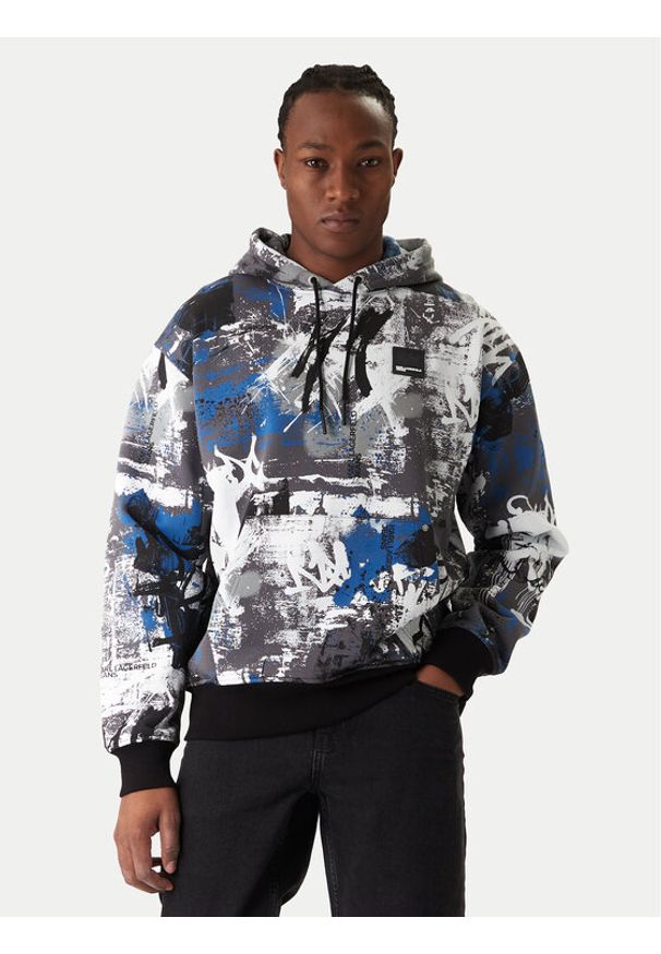 Karl Lagerfeld Jeans Bluza B1M20059 Kolorowy Regular Fit. Materiał: bawełna. Wzór: kolorowy