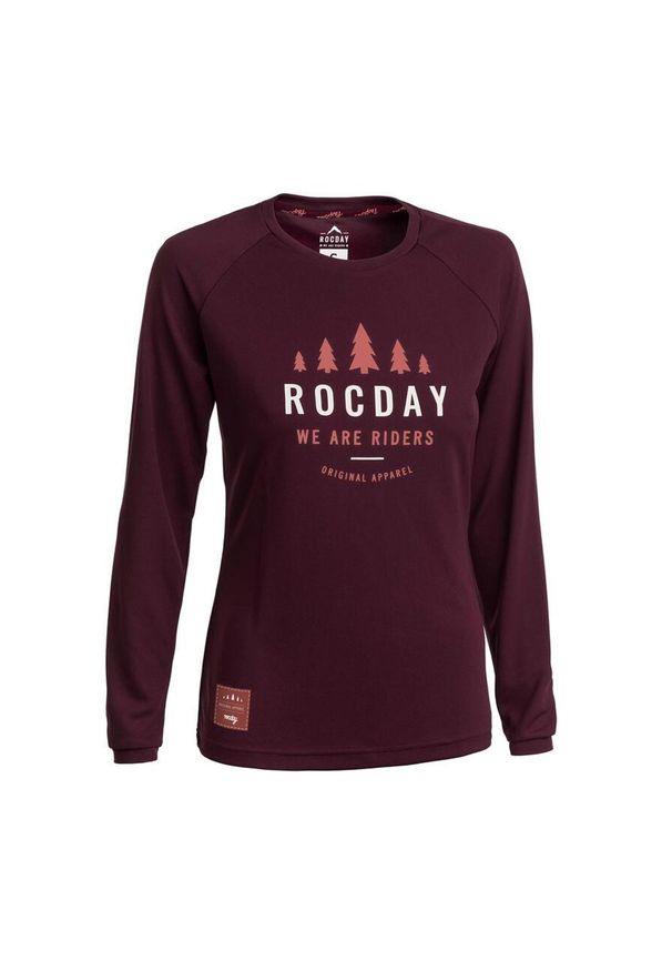 ROCDAY - Koszulka rowerowa męska Rocday Patrol Sanitized® Lady. Kolor: czerwony, wielokolorowy, brązowy. Materiał: jersey