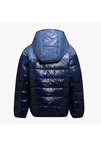 Kurtka Diadora Sportswear Hoodie, Dzieci. Kolor: niebieski. Materiał: nylon, puch, materiał. Styl: sportowy