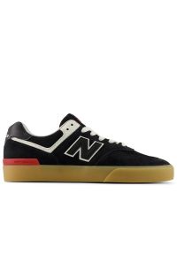 Buty męskie New Balance Numeric UN574VBA - czarne. Kolor: czarny. Materiał: zamsz, dresówka. Szerokość cholewki: normalna. Model: New Balance 574. Sport: skateboard #1