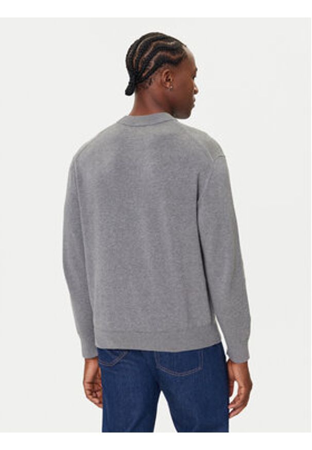Calvin Klein Jeans Sweter LV04RC309G Szary Regular Fit. Kolor: szary. Materiał: bawełna
