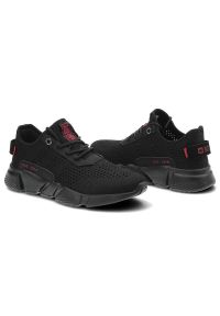 Big-Star - Czarne Sneakersy Big Star Damskie Buty Sportowe. Okazja: na co dzień. Kolor: czarny. Szerokość cholewki: normalna. Wzór: napisy. Sport: turystyka piesza #6