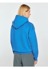 Big-Star - bluza damska z kapturem i haftowanym logo niebieska afraja 401. Typ kołnierza: kaptur. Kolor: niebieski. Materiał: dzianina. Wzór: haft. Styl: klasyczny #6