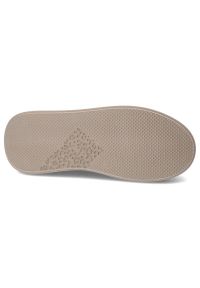 DAMISS - Beżowe Sneakersy Damiss Wygodne Skórzane Buty. Kolor: beżowy. Materiał: skóra. Szerokość cholewki: normalna. Wzór: aplikacja #5