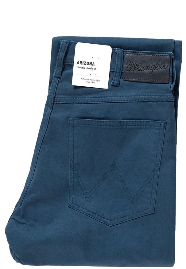 Wrangler - WRANGLER SPODNIE MĘSKIE ARIZONA OXFORD BLUE W12OA1072 112126282. Materiał: materiał