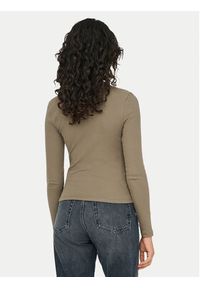 only - ONLY Bluzka Val 15371305 Brązowy Regular Fit. Kolor: brązowy. Materiał: bawełna #5