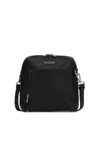 Kazar - Praktyczna miejska torebka na pasku. Kolor: czarny. Materiał: skórzane. Styl: casual. Rodzaj torebki: na ramię #1