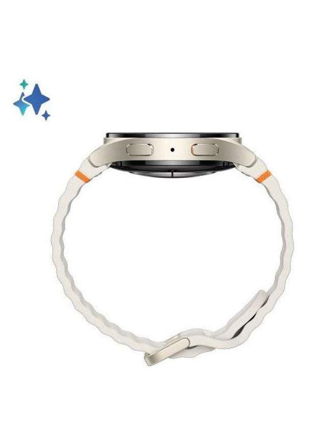 SAMSUNG - Samsung Galaxy Watch 7 40mm Kremowy (L300). Rodzaj zegarka: cyfrowe. Kolor: kremowy. Materiał: skóra. Styl: casual