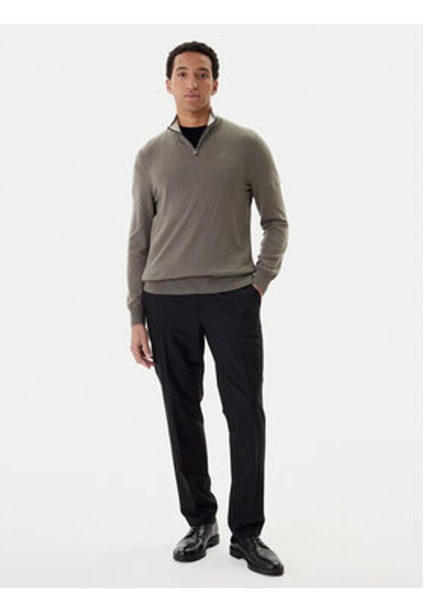 BOSS Sweter H-Hemarlo 50549984 Beżowy Regular Fit. Kolor: beżowy. Materiał: wełna