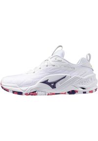 Damskie buty halowe Mizuno Wave Stealth Neo. Kolor: niebieski, wielokolorowy, biały. Model: Mizuno Wave. Sport: piłka ręczna #1