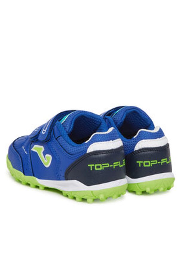 Joma Buty do piłki nożnej Top Flex Jr 2504 TPJS2504TFV Niebieski. Kolor: niebieski. Materiał: skóra
