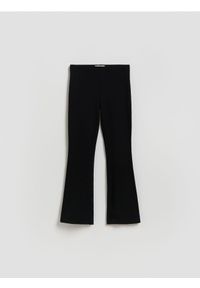 Reserved - Spodnie flare - czarny. Kolor: czarny. Materiał: bawełna #1