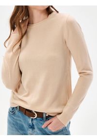Sinsay - Lekki sweter basic - beżowy. Kolor: beżowy