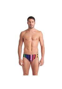 Kąpielówki Arena Painters Stripe Swim Briefs. Kolor: czarny