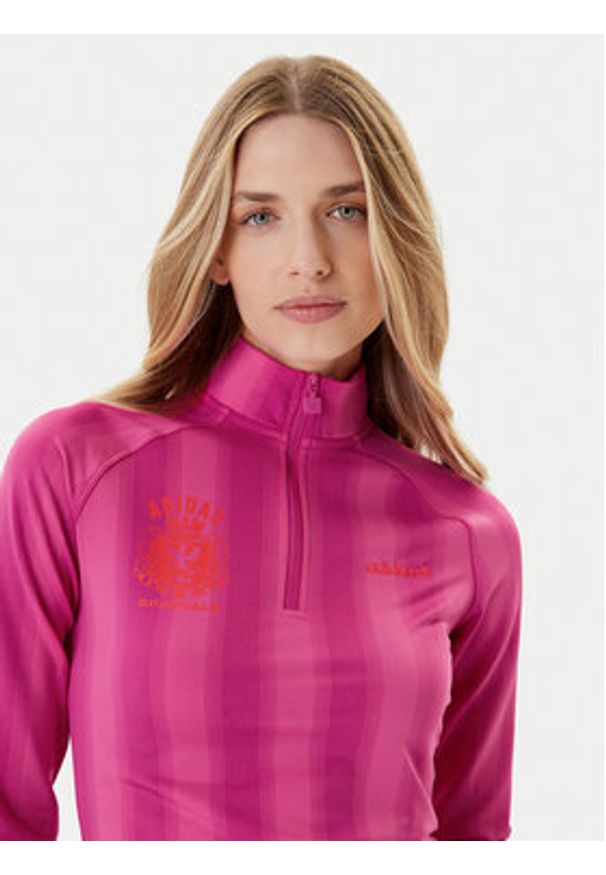 Adidas - adidas Bluza Half-Zip Graphic Football JW3638 Różowy Regular Fit. Kolor: różowy. Materiał: syntetyk
