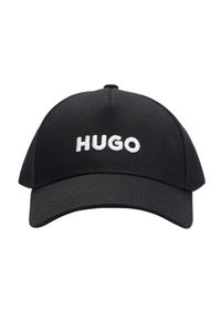 Hugo - HUGO Czarna czapka z daszkiem. Kolor: czarny
