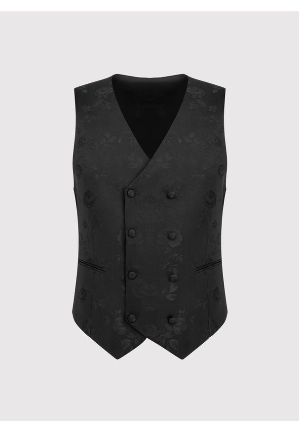 Pako Lorente - PAKO LORENTE - Żakardowa dwurzędowa kamizelka męska. Materiał: żakard. Styl: młodzieżowy, elegancki