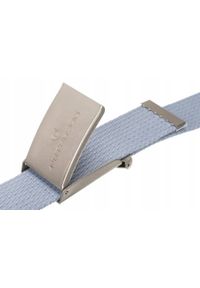 Pasek parciany Peterson [DH] PTN SILVER-GREY błękitny. Kolor: niebieski. Materiał: jeans, materiał