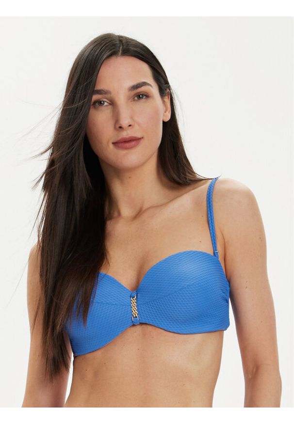 SELMARK - Selmark Góra od bikini BJ516 Niebieski. Kolor: niebieski. Materiał: syntetyk