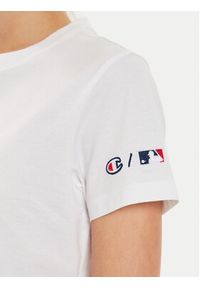 Champion T-Shirt League LA Dodgers 116469 Biały Regular Fit. Kolor: biały. Materiał: bawełna