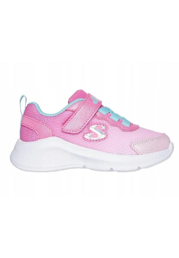 skechers - BUTY dziecięce SKECHERS sportowe 303579N-PKLB różowe na rzepę lekkie 23. Zapięcie: rzepy. Kolor: różowy. Materiał: skóra. Model: Skechers Sport. Sport: turystyka piesza