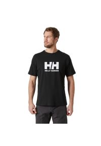 Koszulka bawełniana męska Helly Hansen HH Logo T-Shirt 2.0. Kolor: czarny. Materiał: bawełna