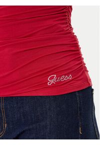 Guess Top W5YP28 KACM2 Czerwony Regular Fit. Kolor: czerwony #10