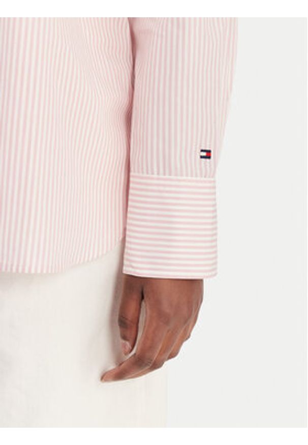 TOMMY HILFIGER - Tommy Hilfiger Koszula WW0WW48190 Różowy Regular Fit. Kolor: różowy. Materiał: bawełna