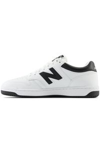 Buty unisex New Balance BB480LBK – białe. Okazja: na co dzień. Kolor: biały. Materiał: skóra, syntetyk, materiał, dresówka. Szerokość cholewki: normalna. Sport: turystyka piesza #5