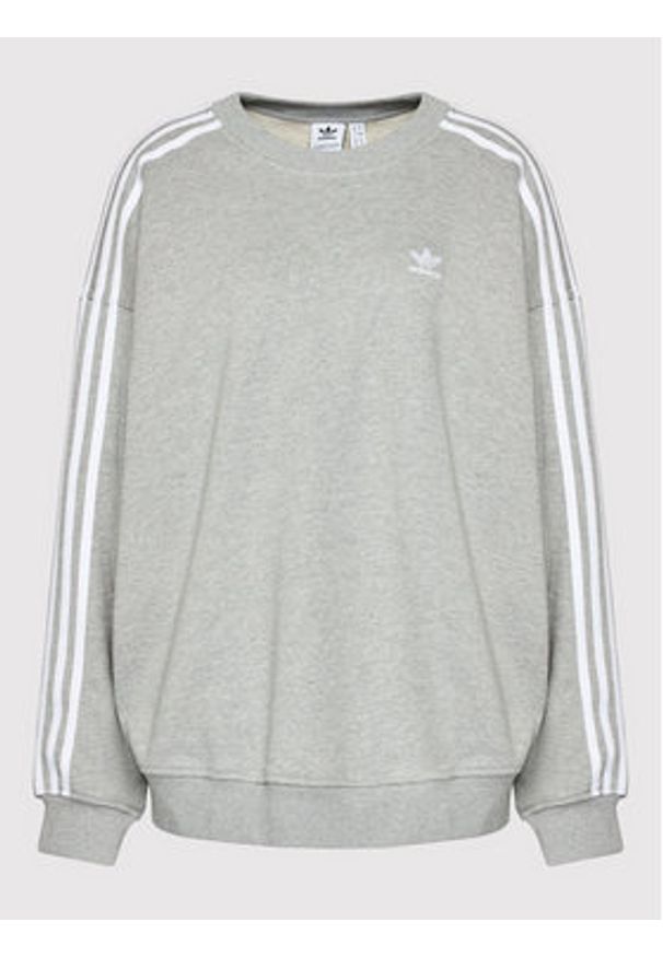 Adidas - adidas Bluza adicolor Classics H33538 Szary Oversize. Kolor: szary. Materiał: bawełna
