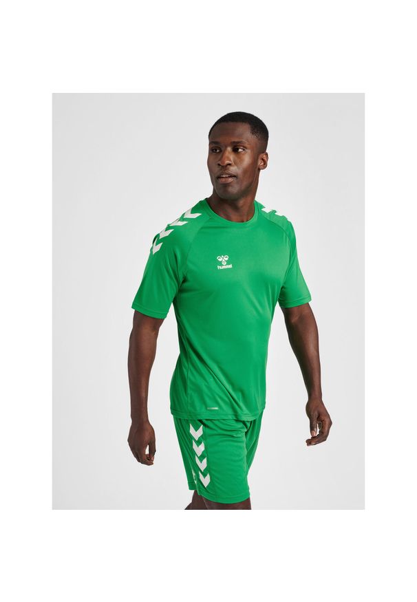 Koszulka Hummel Core Poly. Kolor: różowy. Sezon: lato. Sport: piłka ręczna