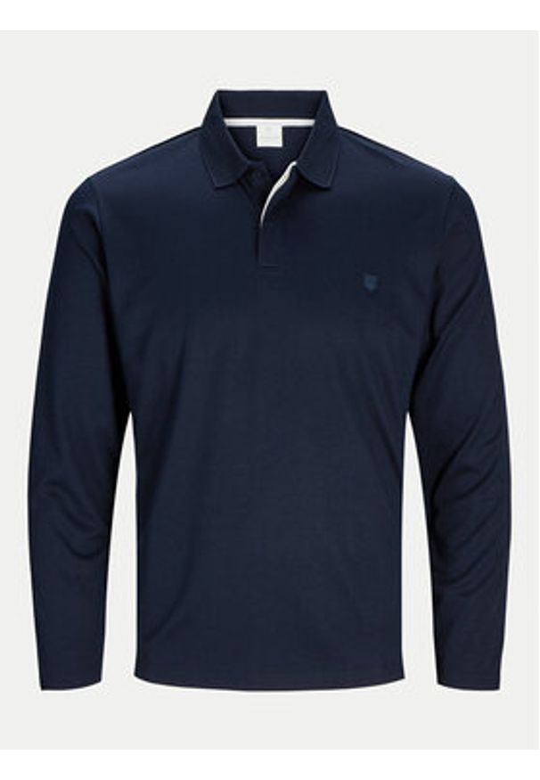 Jack & Jones Polo Crodney 12259645 Granatowy Regular Fit. Typ kołnierza: polo. Kolor: niebieski. Materiał: syntetyk, bawełna