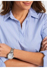 bonprix - Sukienka szmizjerka z czystej bawełny. Kolor: biały. Materiał: bawełna. Typ sukienki: szmizjerki. Styl: elegancki #2