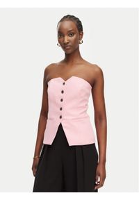 Morgan Bluzka 261-CMAKI.F Różowy jasny Slim Fit. Kolor: różowy. Materiał: syntetyk #1