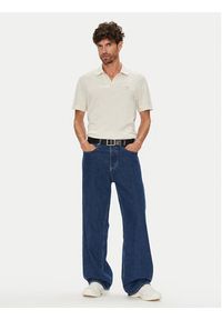 Tommy Jeans Polo Skipper DM0DM21657 Beżowy Regular Fit. Typ kołnierza: polo. Kolor: beżowy. Materiał: bawełna #4
