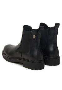 TOMMY HILFIGER - Tommy Hilfiger Sztyblety Cleated FW0FW08766 Czarny. Kolor: czarny. Materiał: skóra #4