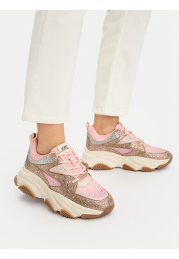 Steve Madden Sneakersy Privy 11004670 Brązowy. Kolor: brązowy. Materiał: materiał