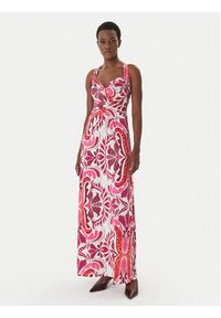 Morgan Sukienka letnia 261-RANNA Różowy Regular Fit. Kolor: różowy. Materiał: syntetyk. Sezon: lato #3