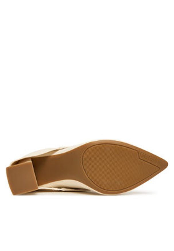 Guess Kozaki FLFGAR ELE11 Écru. Materiał: skóra