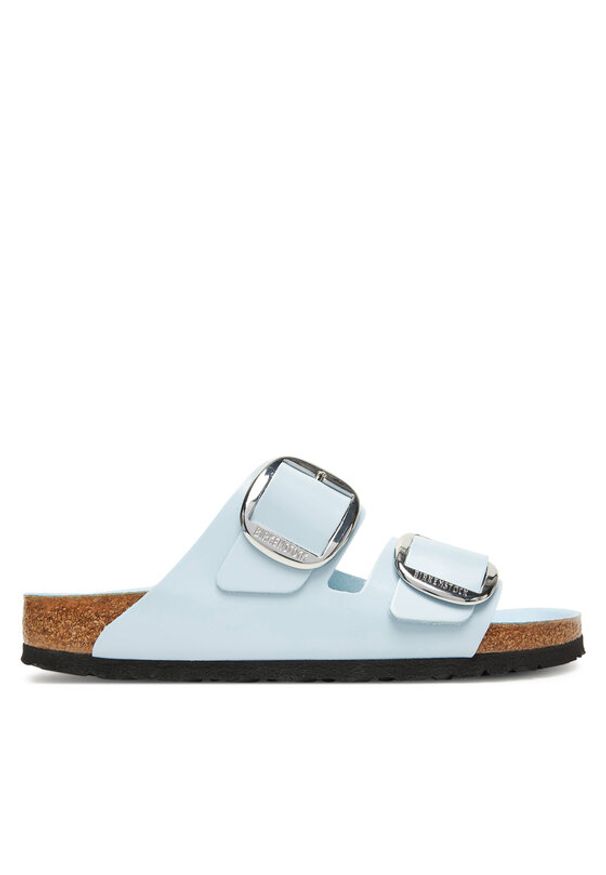 Birkenstock Klapki Arizona Big Buckle Hex 1030374 Błękitny. Kolor: niebieski. Materiał: skóra