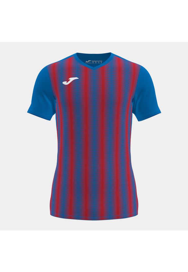 Koszulka do piłki nożnej męska Joma Boy Inter II z krótkim rękawem. Kolor: wielokolorowy, niebieski, czerwony. Długość rękawa: krótki rękaw. Długość: krótkie. Sport: piłka nożna